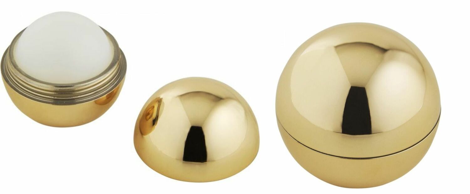 Золотистые бальзамы для губ с защитой SPF15 от 5000 штук с печатью в 1 цвет